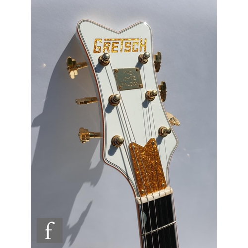 695 - A Gretsch 'White Falcon' semi-acoustic guitar, model number G6136T, serial number JT15030867, white ... 