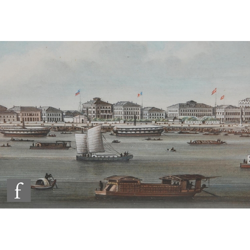 503 - ATTRIBUTED TO CHOW KWA (CHINESE, FL. 1850 - 1880) - 'The Bund, Shanghai', watercolour and gouache, 2... 