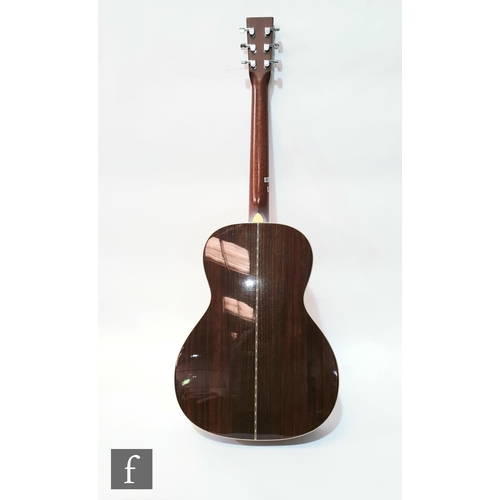 715 - A Santa Cruz dreadnought D - model acoustic guitar, the Adirondack Spruce front with ivoroid binding... 