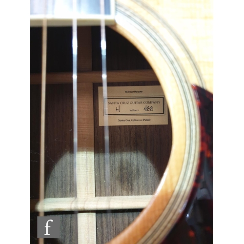 715 - A Santa Cruz dreadnought D - model acoustic guitar, the Adirondack Spruce front with ivoroid binding... 