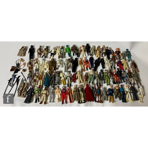 1124 - Seventy eight Kenner Star Wars 3 3/4 inch action figures, with a small selection of accessories and ... 