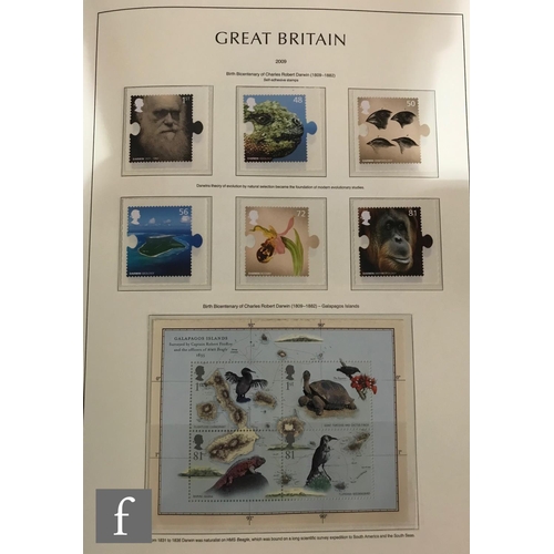 1519 - An extensive world stamp collection to include five albums of post 2000 GB stamps, also stamp bookle... 