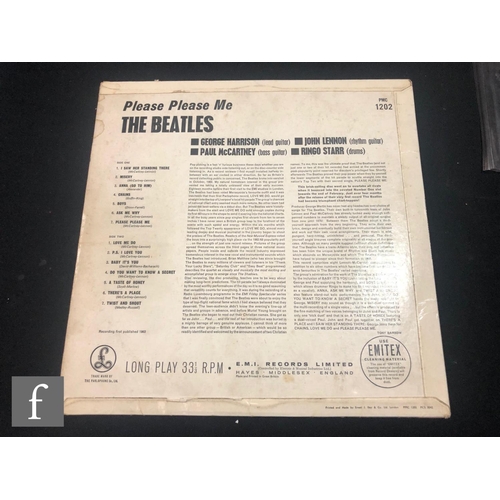 682 - A Beatles LP, Please, Please Me, PMC 1202, first pressing, black and gold Parlophone label, with Dic... 