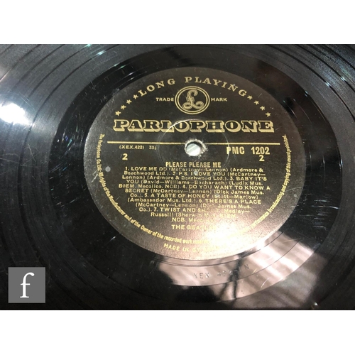 682 - A Beatles LP, Please, Please Me, PMC 1202, first pressing, black and gold Parlophone label, with Dic... 