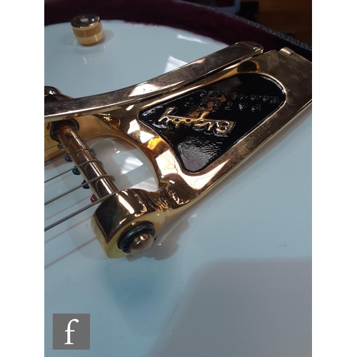 695 - A Gretsch 'White Falcon' semi-acoustic guitar, model number G6136T, serial number JT15030867, white ... 