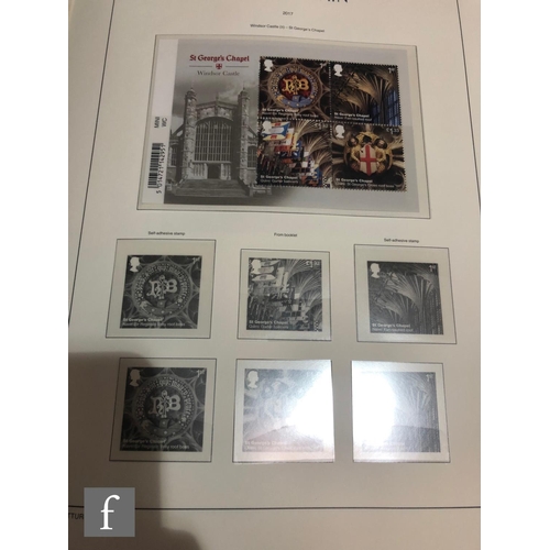 1519 - An extensive world stamp collection to include five albums of post 2000 GB stamps, also stamp bookle... 