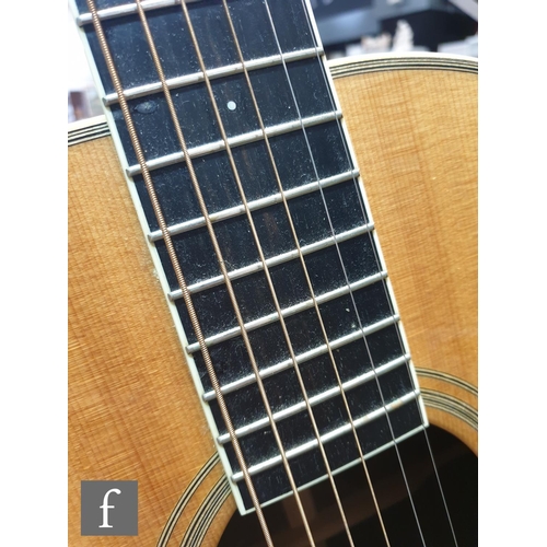 715 - A Santa Cruz dreadnought D - model acoustic guitar, the Adirondack Spruce front with ivoroid binding... 