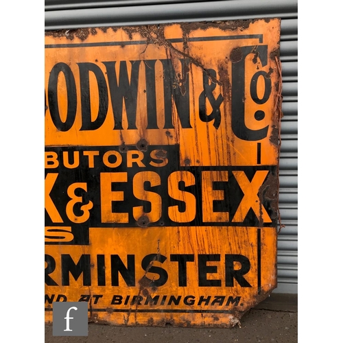 772 - An early 20th Century enamel advertising sign for 'Laughton C. Goodwin & Co. Midland Distributor... 