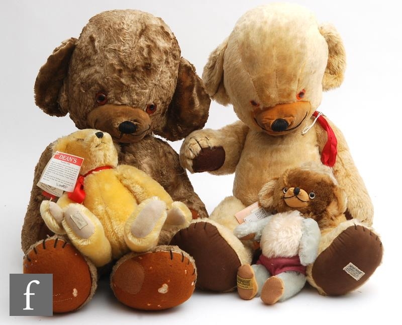 Two 1960s-1970s Merrythought Cheeky Bears, both with amber and