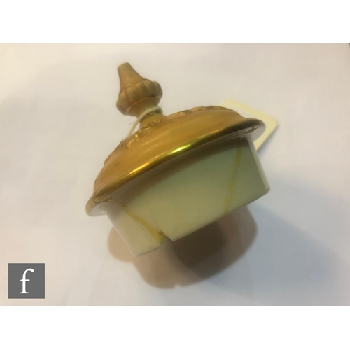 82 - An early 20th Century Royal Worcester shape 1572 vase and cover panel decorated by John Stinton with... 