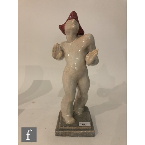 821 - In the manner of Marcel Guillard - A French Art Deco model of a standing hunchback figure, unmarked,... 