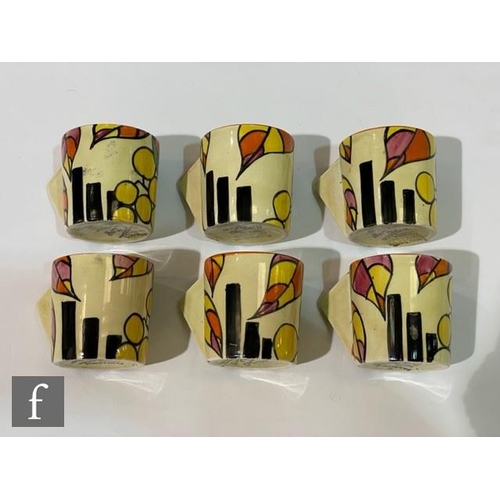 418 - Clarice Cliff - Apples - A conical shaped coffee set circa 1931, comprising coffee pot, cream, sugar... 