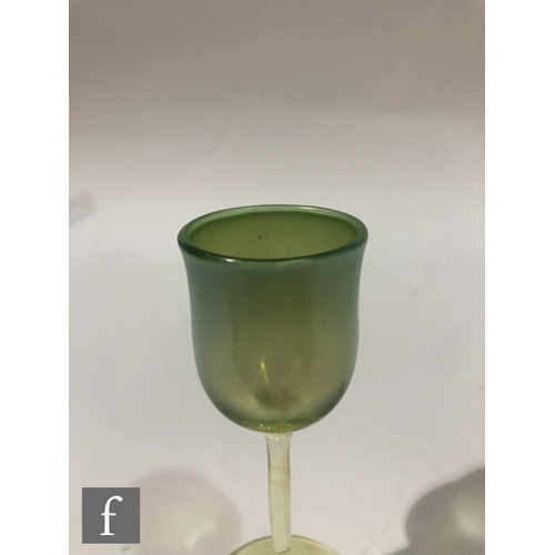 14 - Louis Comfort Tiffany - An early 20th Century Favrille liqueur glass circa 1902, the ovoid bowl over... 