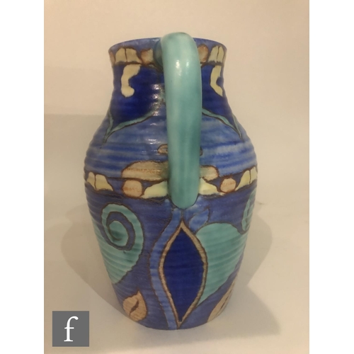 391 - Clarice Cliff - Inspiration Persian - A twin handled Lotus jug circa 1930, hand painted with a Persi... 