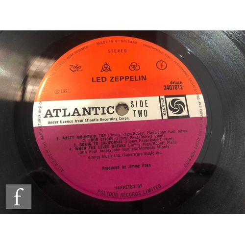 94 - Led Zeppelin - IV (Four Symbols) LP, Atlantic 2401 012, first pressing, first labels, red and maroon... 