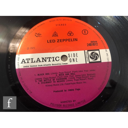 94 - Led Zeppelin - IV (Four Symbols) LP, Atlantic 2401 012, first pressing, first labels, red and maroon... 