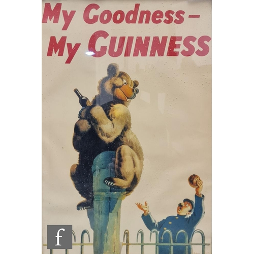 170 - A Guinness advertising poster, after John Gilroy, illustrated with a bear and a keeper, inscribed 'M... 