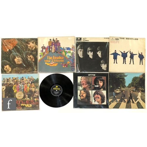 74 - The Beatles - A collection of LPs, to include Abbey Road PCS 7088, first Pressing, misaligned apple ... 