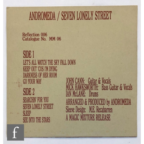 121 - Andromeda - Seven Lonely Street LP, Reflection MM006, 1990 reissue, with blue paper booklet.