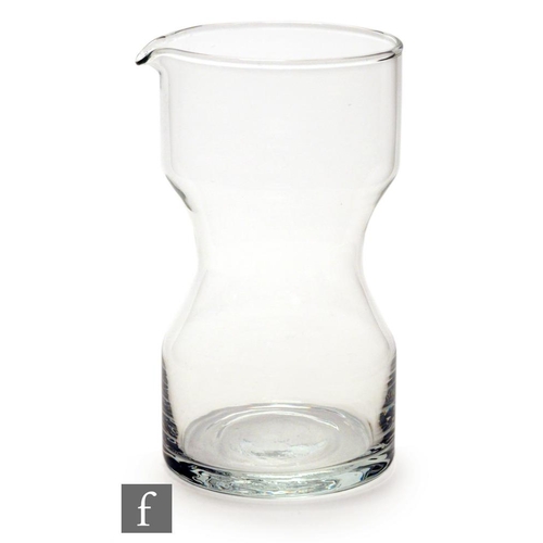 799 - Timo Sarpaneva - Iittala - A Tsaikka range minimalist carafe, circa 1957, of waisted cylindrical for... 