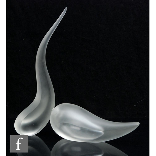 1066 - Catherine Hough - A Fish series bottle circa 2002 constructed from two organic tear drop forms with ... 