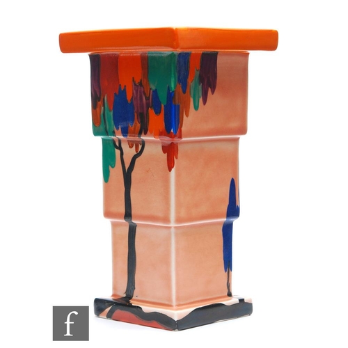 130 - Clarice Cliff - Latona Tree - A shape 369A vase circa 1930, hand painted with a stylised tree and bu... 