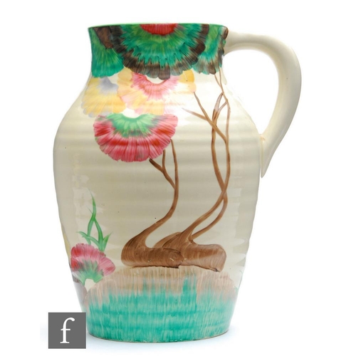 145 - Clarice Cliff - Aurea - A 10 inch (Isis size) single handled Lotus jug circa 1934, hand painted with... 