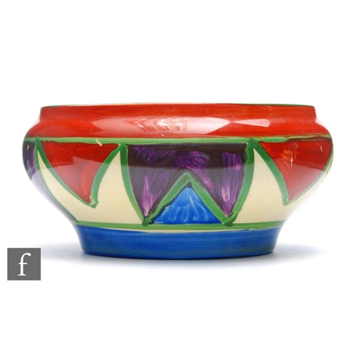 207 - Clarice Cliff - Original Bizarre - An Ivor shape bowl circa 1927, hand painted with a repeat band of... 