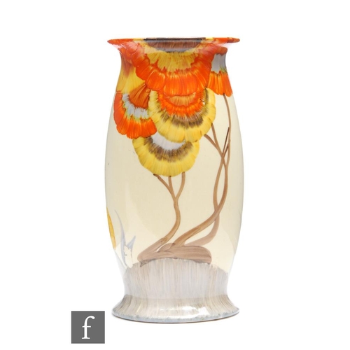 69 - Clarice Cliff - Rhodanthe - A shape 265 vase circa 1934, hand painted with a stylised tree landscape... 