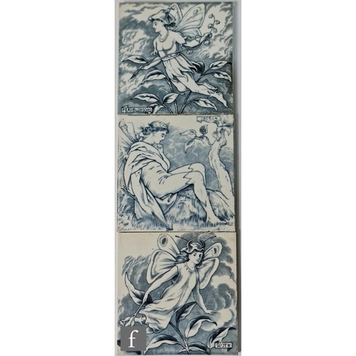 705 - Thomas Allen - Wedgwood - Three 6 inch tiles from the Midsummer Night's Dream series comprising Ober... 