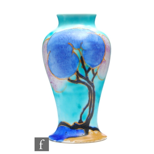 91 - Clarice Cliff - Inspiration Autumn - A shape 14 Mei Ping vase circa 1930, hand painted with a stylis... 