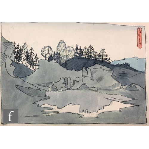 337 - Albert Wainwright (1898-1943) - Ben Rhydding, a study of a rocky landscape before trees, to the reve... 