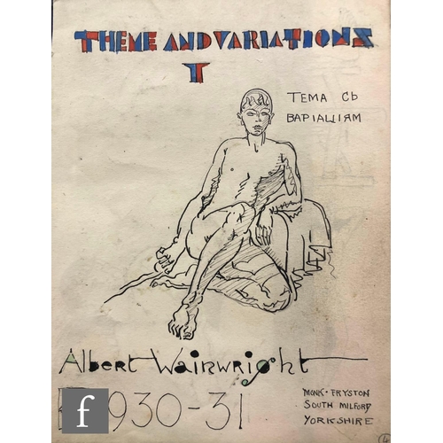 365 - Albert Wainwright (1898-1943) - Theme and Variations, a title page for a sketchbook with a study of ... 