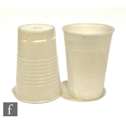 1162 - Unknown - A pair of large moulded acrylic 'party cup' stools, each with moulded stamp Art-02-00 to t... 