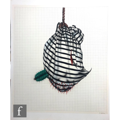 1155 - Norman Clive Catherine (South African, born 1949) - 'Tailored Sack', airbrush on a pencil drawn grid... 