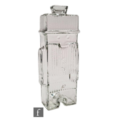 786 - Helena Tynnell - Riihimaki - A Pikku Matti series Maaherra glass decanter, circa 1969, moulded as a ... 