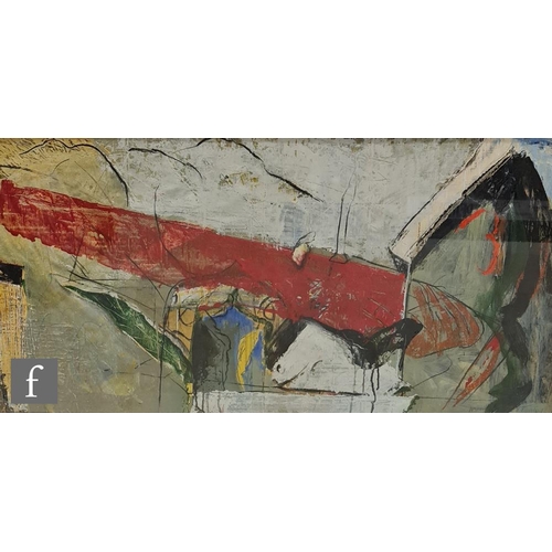 1144 - Moris Gontard (born 1940) - 'Escalade forcee sur le Plateau Anatolien', acrylic and mixed media on b... 