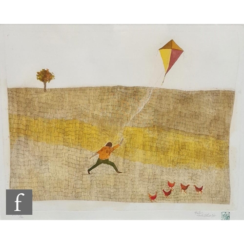 1153 - Pieter Van Der Westhuizen (South African, 1931-2008) - The Kite Flyer, etching, signed in pencil and... 