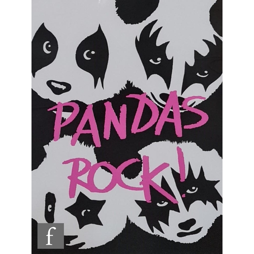 1235 - 'Pure Evil' aka Charles Uzzell Edwards - Pandas Rock!, screen print, signed in pencil and numbered 8... 