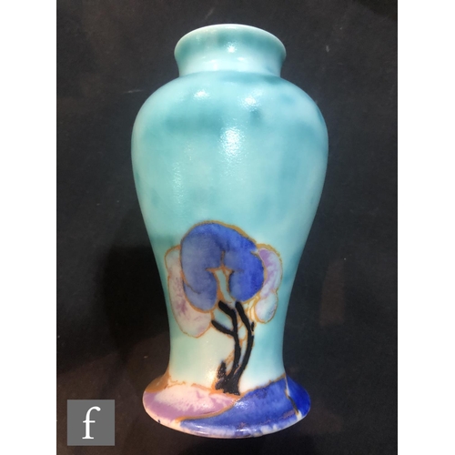 91 - Clarice Cliff - Inspiration Autumn - A shape 14 Mei Ping vase circa 1930, hand painted with a stylis... 