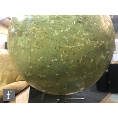 942 - George Philip & Son Ltd - A mid 20th Century 19 inch terrestrial globe, raised to a turned woode... 