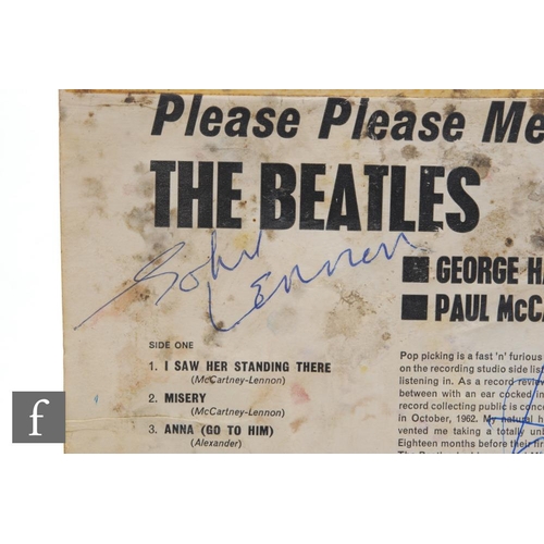 35 - The Beatles - An original fully signed LP, 1963 Please, Please Me, PMC 1202, signed in blue ink John... 