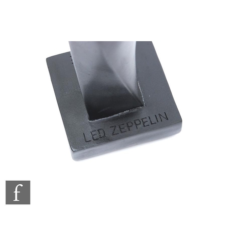 85 - A replica Led Zeppelin 'The Object' statue, the black obelisk-shaped object that Led Zeppelin featur... 