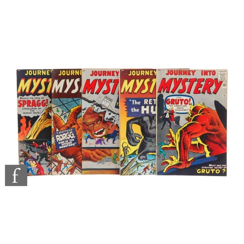 187 - Five Marvel Journey Into Mystery issues comprising #64, #65, #66, #67, and #68, 1961, all British pe... 