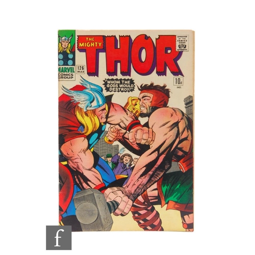 193 - A Marvel The Mighty Thor #126, first issue of The Mighty Thor, March 1966, British pence copy.