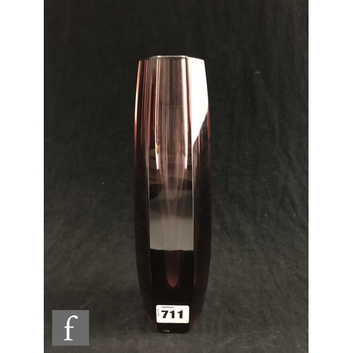 266 - A mid 20th Century Moser Ox Blood (Bikaver) vase model 1732, designed by Oldrich Lipa, height 25.5cm... 