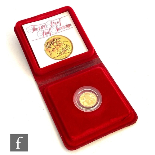 688 - An Elizabeth II 1980 proof half sovereign, cased with booklet.