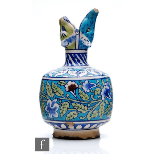 40 - A late 19th to early 20th Century Persian vase decorated in the Iznik style with a band of flowers t... 