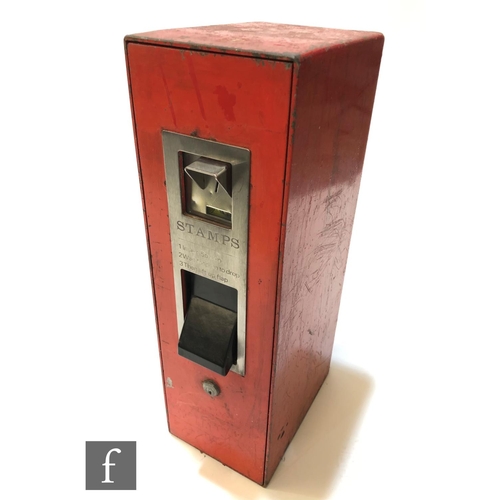 A 1970s cast iron GPO Post Office stamp vending machine Widney