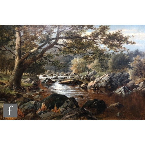 506 - WILLIAM HENRY MANDER (1850-1922) - 'On The Wnion, Bont Newydd', oil on canvas, signed, signed, title... 